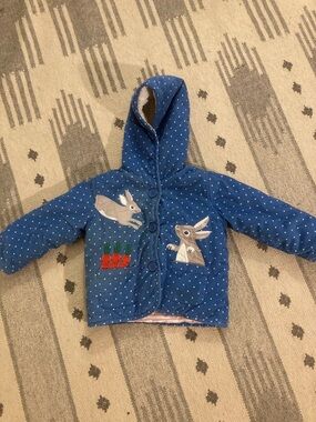 Baby Boden Bunny Appliqué Corduroy Jacket